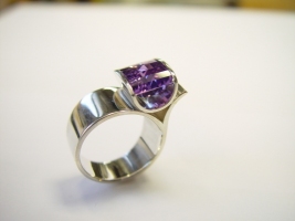 Ring, 925/- Silber, Amethyst